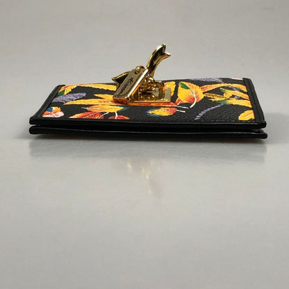 セイジエム パリ 二つ折り財布 レザー 総柄 レディース ゴールド金具16eme paris【AFI14】
