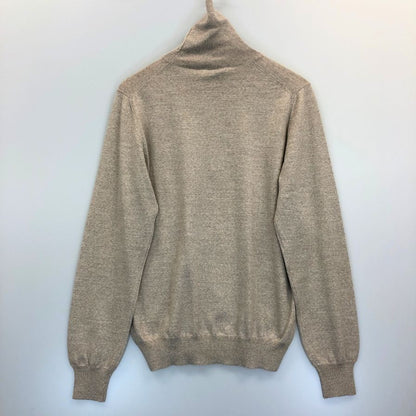 極美品◆グランサッソ カシミヤ混タートルネックニット グレージュ サイズ46 GRAN SASSO 【AFB8】