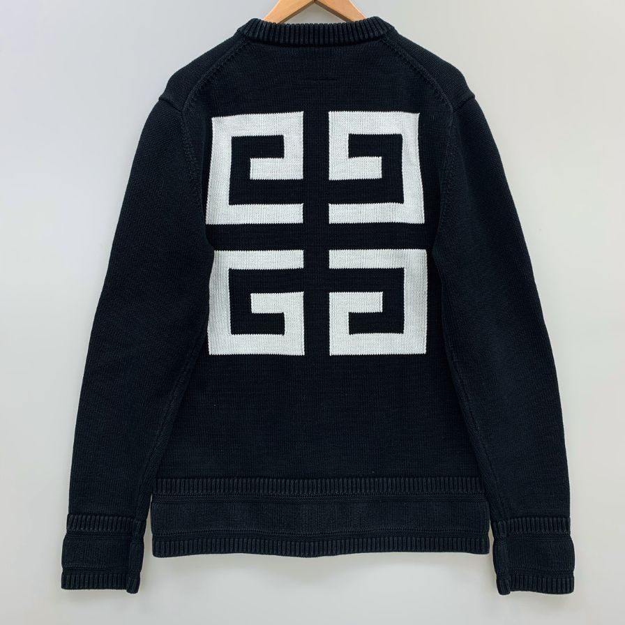 美品◆ジバンシィ セーター 現行 ロゴ4G ブラック サイズL メンズ GIVENCHY 【AFB33】