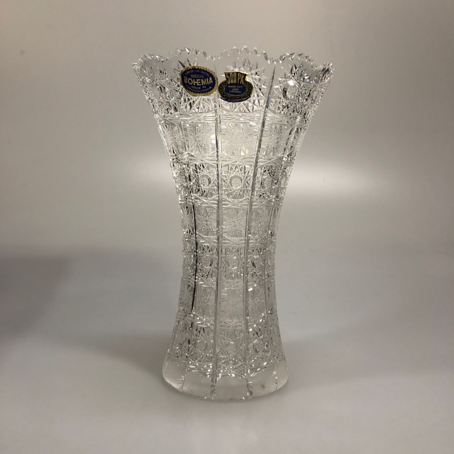 ボヘミアグラス 500PK 花瓶 Bohemian glass【AFI28】【中古】