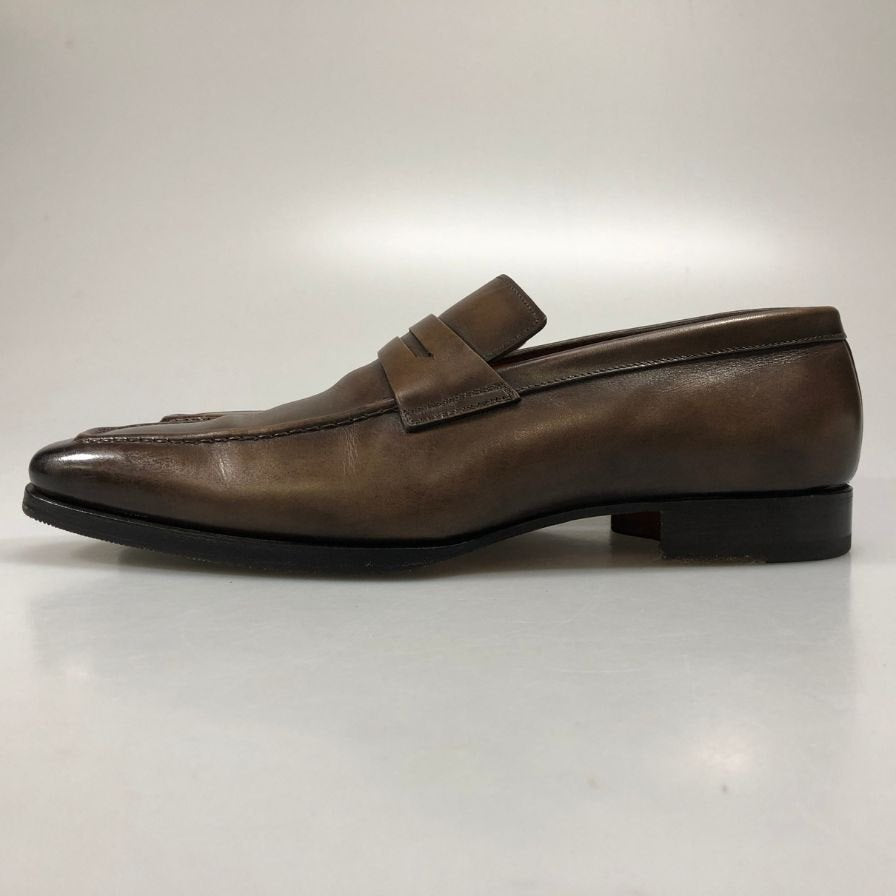 サントーニ レザーシューズ ローファー サイズ8.5 ブラウン メンズ SANTONI 約27.0cm【AFC31】