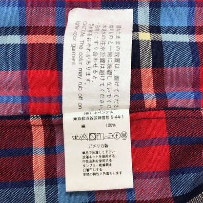 極美品◆エンジニアードガーメンツ シングルニードル ボタンダウンシャツ マドラスチェック MADE IN USA  メンズ サイズS 総柄 ENGINEERED GARMENTS 【AFA10】