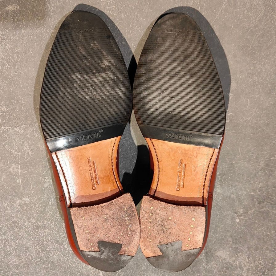 エルメス ジョンロブ製 シングルモンク ジャーヴィス JARVIS カーフ ブラウン サイズ41.5 HERMES JOHN LOBB ビジネスシューズ 約26.5cm【LA】【中古】