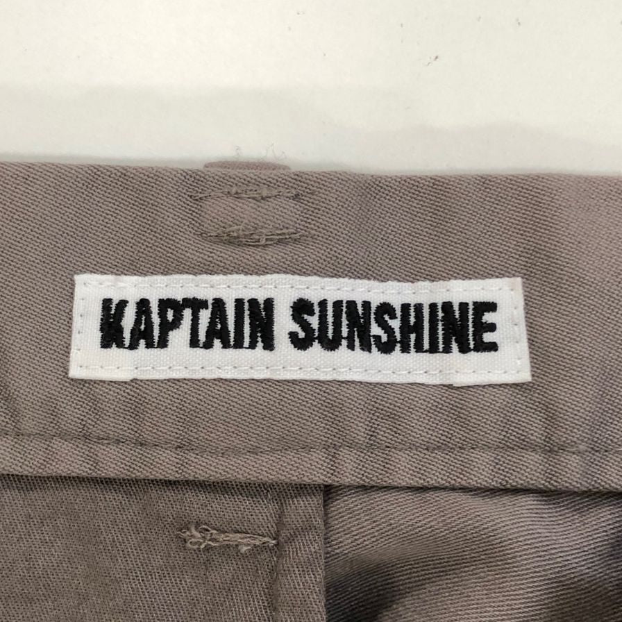 キャプテンサンシャイン ストレートパンツ Garment Dyed Scottish Sideseemless Trousers ベージュ メンズ サイズ34 KAPTAIN SUNSHINE 【AFB28】