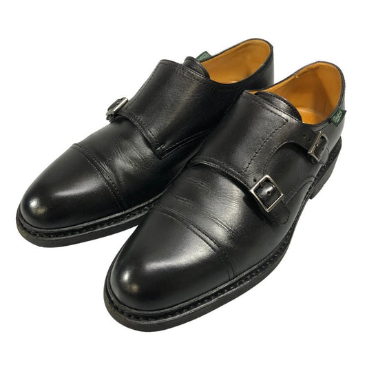 パラブーツ POE ダブルモンク ブラック サイズUK9 PARABOOT ビジネスシューズ 約27.5cm【LA】【中古】