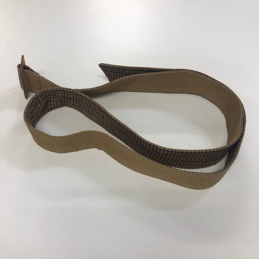 中古◆ノーブランド リバーシブルロングコート ベージュ×千鳥格子 サイズ52 メンズ 【AFB18】