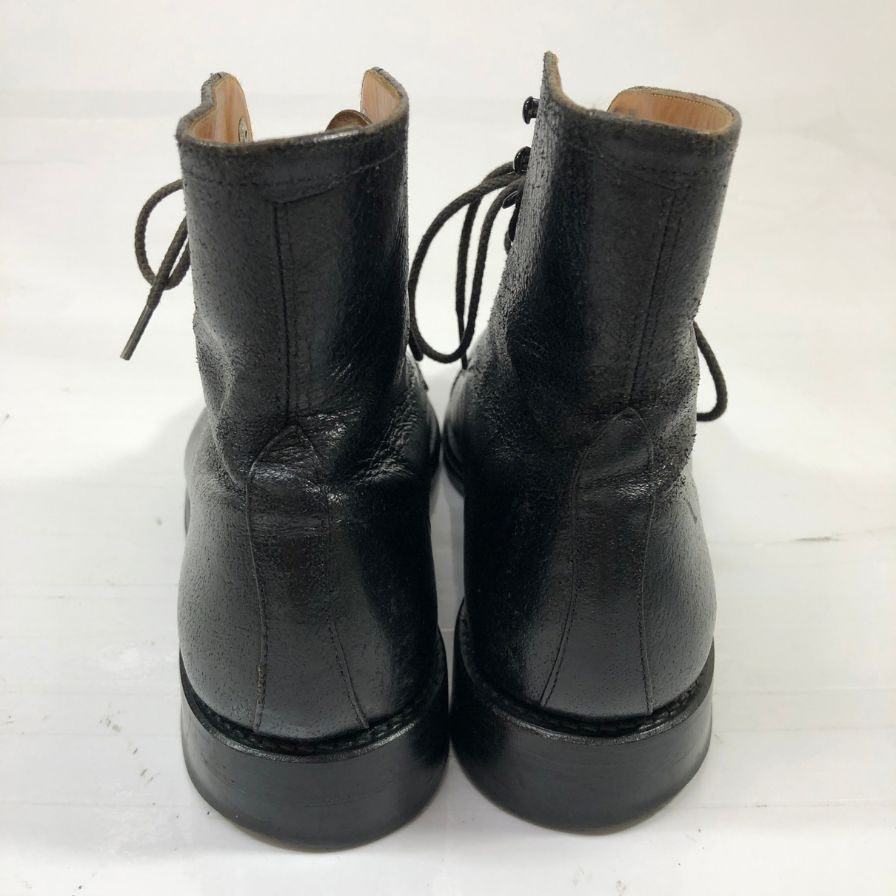 ヒロシツボウチ キャップトゥブーツ ブラック シワ加工あり サイズ6 メンズ HIROSHI TSUBOUCHI 約24.5cm【YB6】