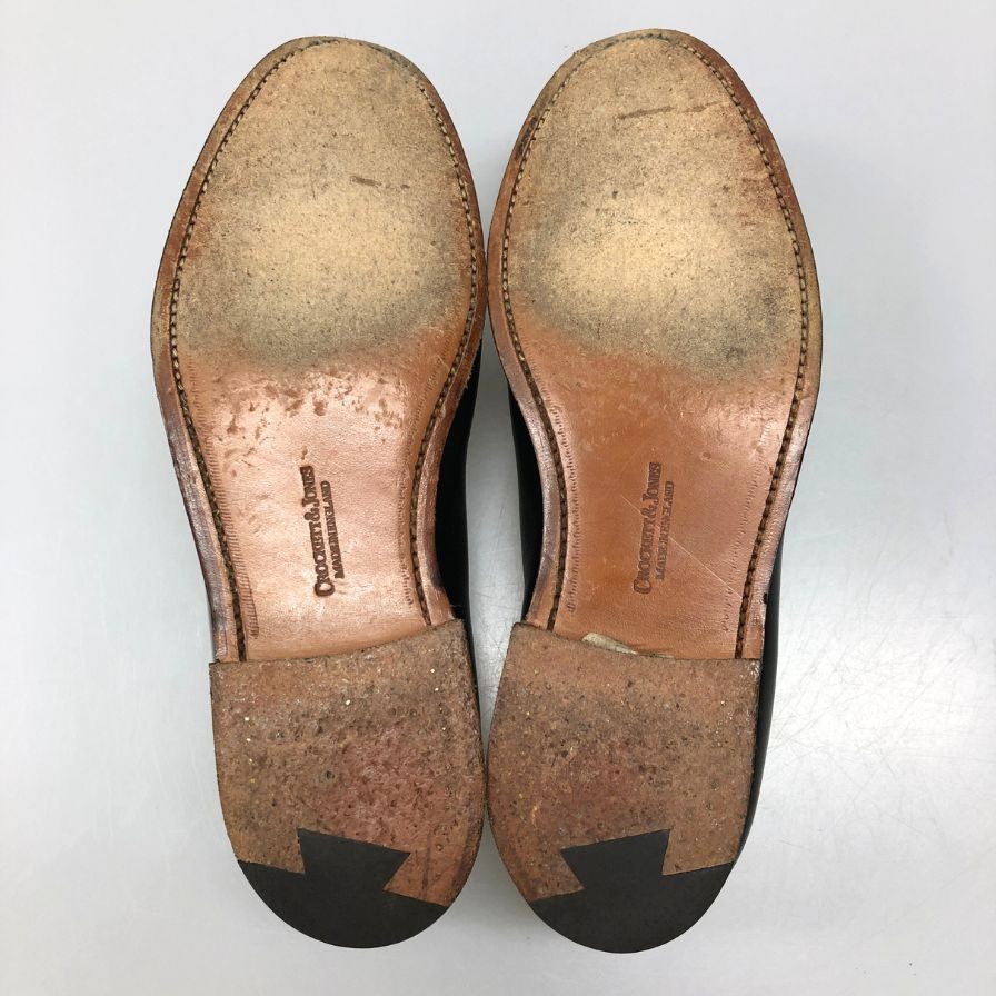 クロケット＆ジョーンズ ローファー ボストンサイズ7E ブラック Crockett&Jones ローファー 約25.5cm【LA】【中古】