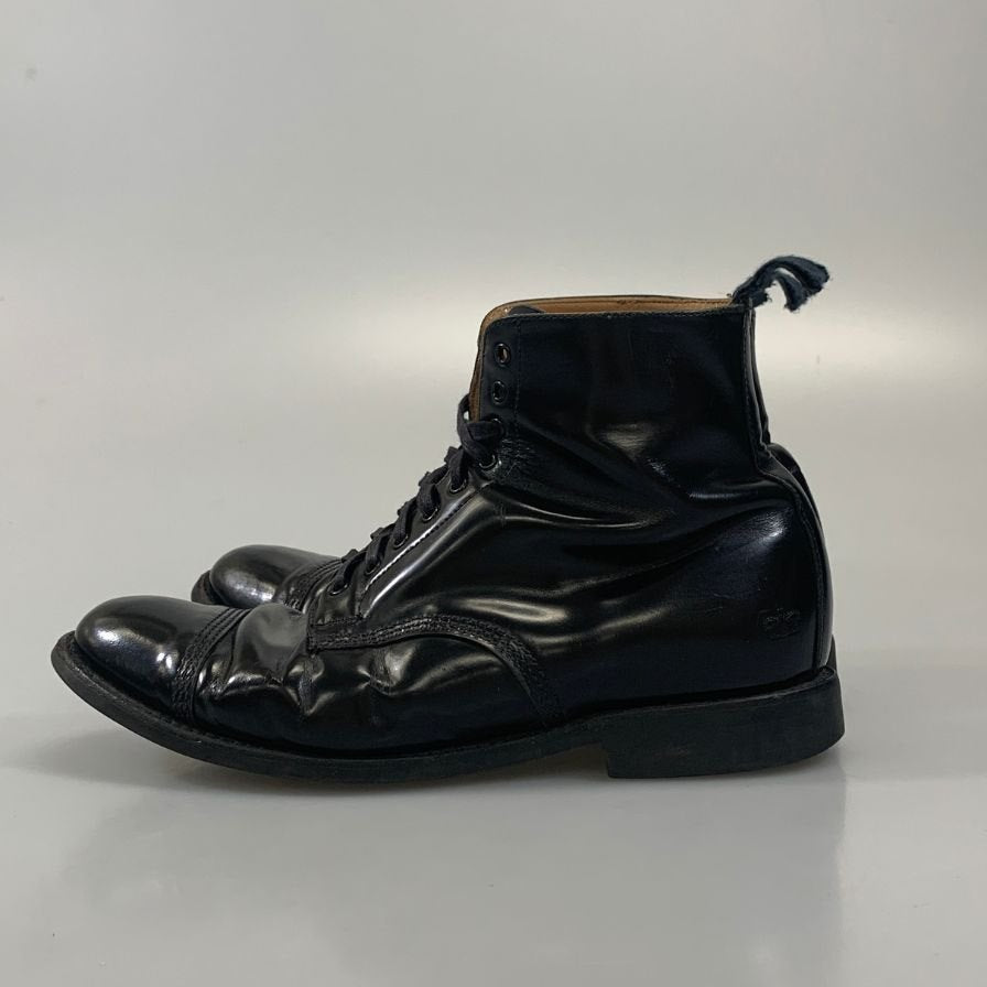 サンダース ミリタリーダービーブーツ 1595B ブラック メンズ サイズUK7 Sanders 約25.5cm【AFC44-2】