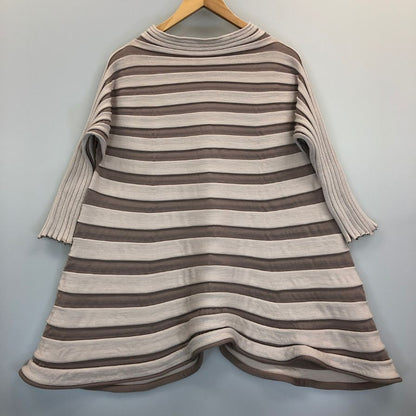 美品◆プリーツプリーズ ニット PP03-KK751 ボーダー ウール ポリエステル レディース ピンク系 サイズ3 PLEATS PLEASE 【AFB16】