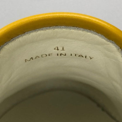 ジミーチュウ スリッポン スニーカー イエロー エンボス サイズ41 メンズ JIMMY CHOO 約26.0cm【AFD4】