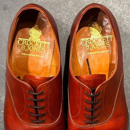 クロケット&ジョーンズ レザーシューズ  SUBS コノート ストレートチップ カーフ ブラウン メンズ サイズUK7E CROCKETT&JONES ビジネスシューズ 約25.5cm【LA】【中古】