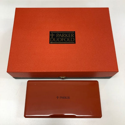 パーカー デュオフォールド 万年筆 キャップ式 18K 750 オレンジ ゴールド ブラック PARKER DUOFOLD【AFI29】