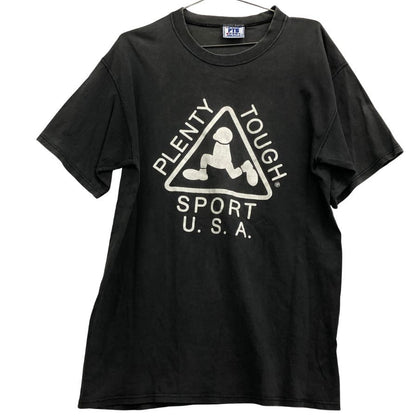 中古◆プレンティ タフ スポーツ Tシャツ 90年代 USA製 ヴィンテージ ブラック メンズ サイズL PLENTY TOUGH SPORT 【AFB39】