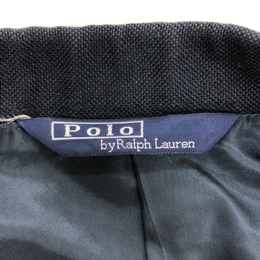 美品◆ポロ ラルフローレン テーラードジャケット 段返り3B ネイビー サイズA6 Polo Ralph Lauren 【AFB14】