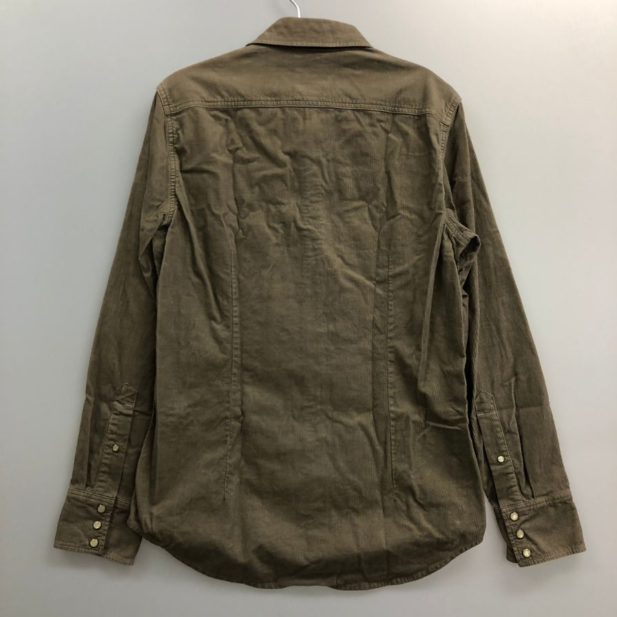 美品◆ジースター ロウ ウエスタンシャツ コーデュロイ メンズ ベージュ サイズS G-STAR RAW 【AFB29】