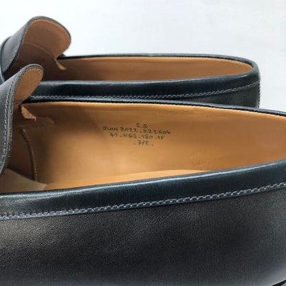 ジェイエムウエストン シグニチャーローファー180 パターンオーダー ボックスカーフ サイズUK7.5E メンズ グレー JMWESTON ローファー 約25.5cm【LA】【中古】