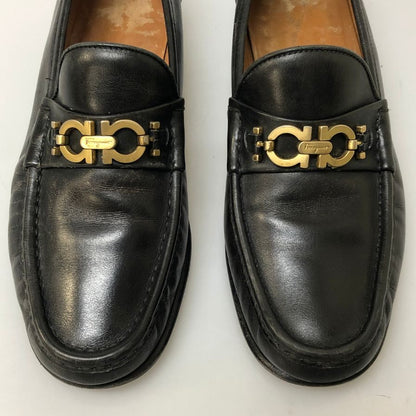 サルヴァトーレフェラガモ ガンチーニ ビットローファー メンズ サイズ8EE ブラック Salvatore Ferragamo Gancini 約26.0cm【PTM4】