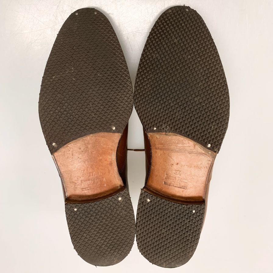 ジョンロブ レザーシューズ シティ ストレートチップ カーフ ブラウン UK6E メンズ JOHN LOBB CITY ビジネスシューズ 約24.5cm【LA】【中古】