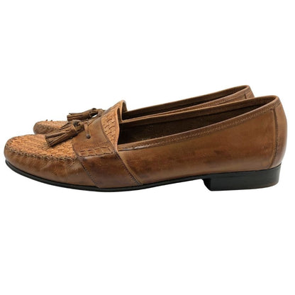 コールハーン ローファー ビット 編み込み レザー ブラウン サイズ10 COLE HAAN 約28.0cm【AFD9】