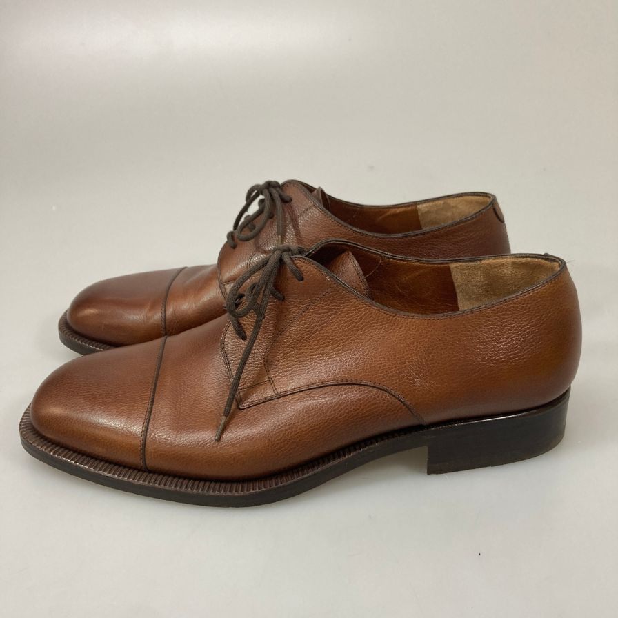 フラテッリロセッティ ストレートチップ ダービー 14789 グレインレザー ブラウン サイズ8 メンズ FRATELLI ROSETTI 約27.0cm【PTM】