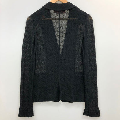 美品◆ミッソーニ ニットカーディガン レース ブラック レディース サイズ40 MISSONI 【AFB14】
