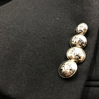 美品◆ポロ ラルフローレン テーラード ジャケット 段返り3B 銀ボタン RLロゴ ウール メンズ サイズA4 POLO RALPH LAUREN 【AFB12】
