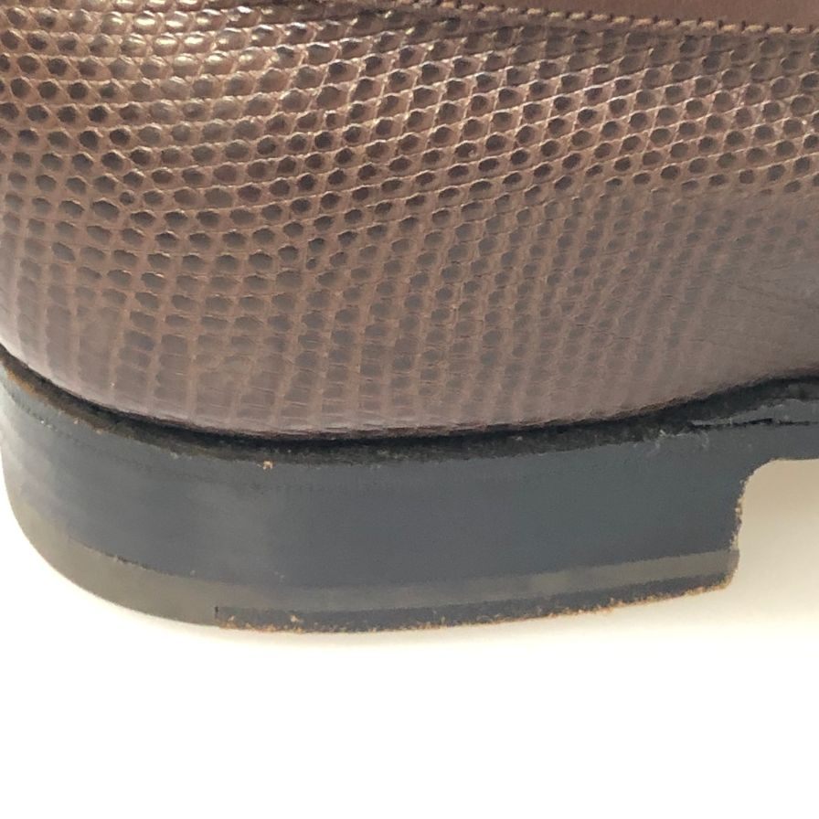 ジェイエムウエストン シグネチャー ローファー 180 リザード ブラウン サイズ6.5F メンズ J.M.WESTON ローファー 約25.5cm【LA】【中古】