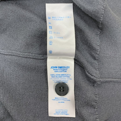 中古◆ジョンスメドレー ニットカーディガン グレー メンズ サイズL JOHN SMEDLEY 【AFB26】