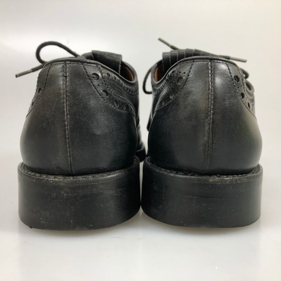 クロケット＆ジョーンズ ゴルフシューズ バークデール ウィングチップ キルト付き ブラック メンズ サイズ7E Crockett&Jones BIRKDALE 約25.5cm【AFC5】