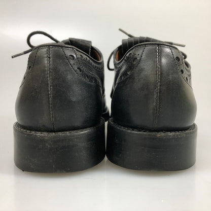 クロケット＆ジョーンズ ゴルフシューズ バークデール ウィングチップ キルト付き ブラック メンズ サイズ7E Crockett&Jones BIRKDALE 約25.5cm【AFC5】