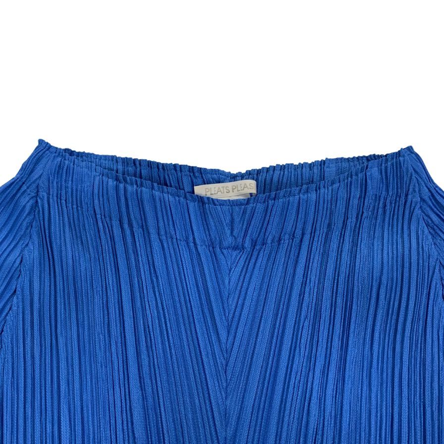 イッセイミヤケ プリーツプリーズ パンツ PP23JF374 ブルー レディース サイズ4 ISSEY MIYAKE PLEATS PLEASE 【AFB11】