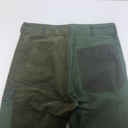 エンジニアードガーメンツ ビームス別注 ストレートパンツ コーデュロイ切替 USA製 グリーン×カーキ メンズ サイズ32 ENGINEERED GARMENTS BEAMS 【AFB15】