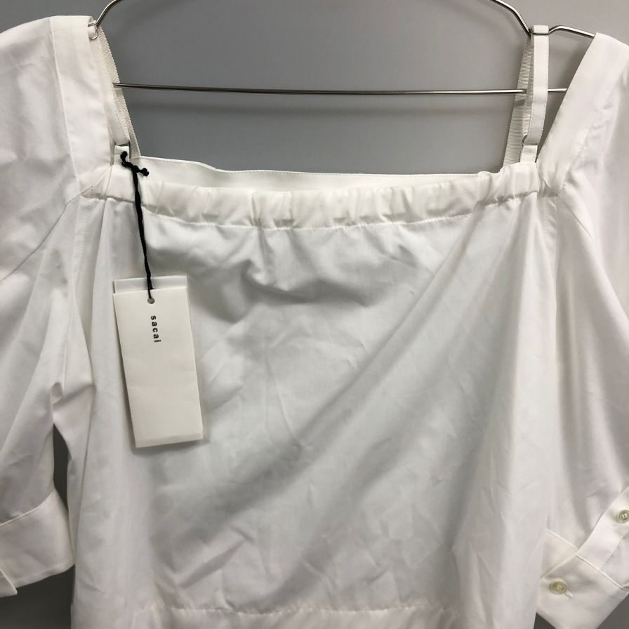 新品同様◆サカイ 25SS プルオーバーシャツ Cotton Poplin Pullover ホワイト レディース サイズ1 25ｰ07745 Sacai 【AFB19】