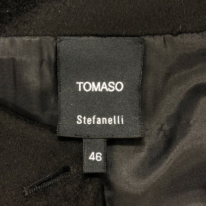 極美品◆トマソ ステファネリ コート ショート丈 ブラック レディース サイズ46 TOMASO STEFANELLI 【AFB28】