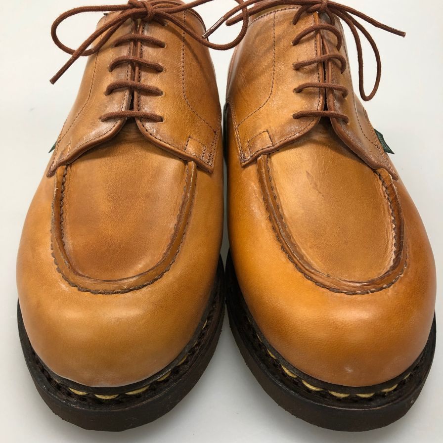 パラブーツ レザーシューズ Uチップ シャンボード リス レザー 710703 ブラウン メンズ サイズ8 Paraboot CHAMBORD ビジネスシューズ 約26.5cm【LA】【中古】