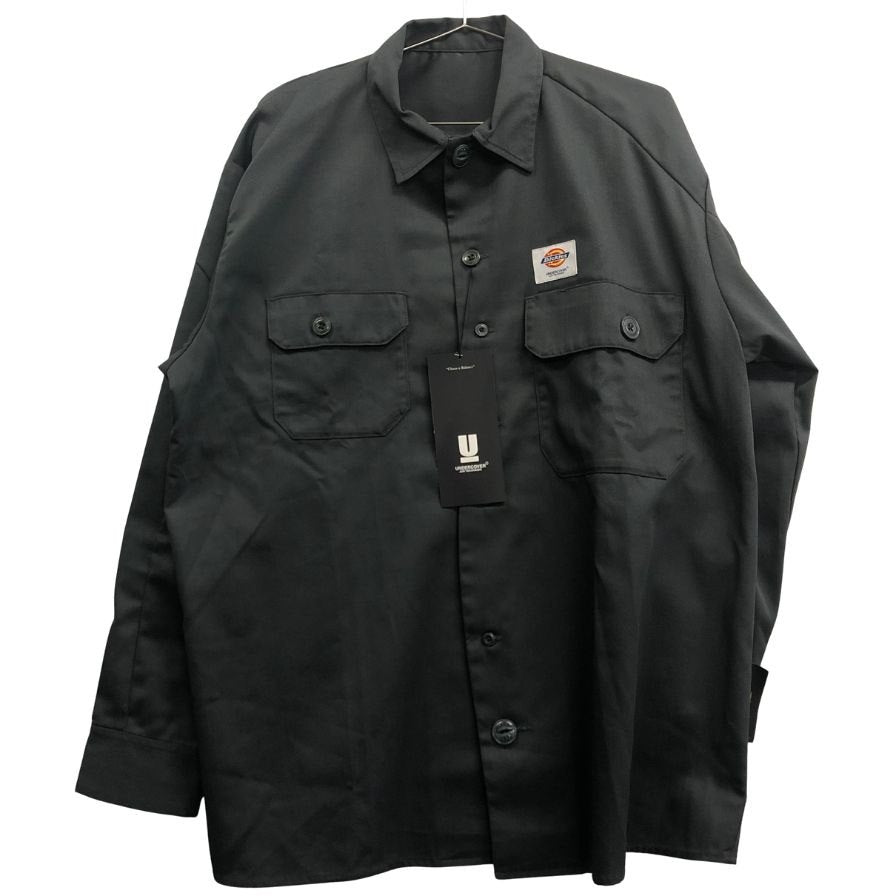 極美品◆アンダーカバー×ディッキーズ UC1F4402 ワークシャツ TCツイル チャコールグレー サイズ4 Dickies UNDERCOVER 【AFB4】