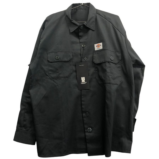 極美品◆アンダーカバー×ディッキーズ UC1F4402 ワークシャツ TCツイル チャコールグレー サイズ4 Dickies UNDERCOVER 【AFB4】