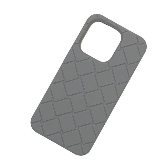 ボッテガヴェネタ iPhoneケース iPhone15Pro ラバー イントレチャート グレー系 BOTTEGA VENETA【AFI27】【中古】