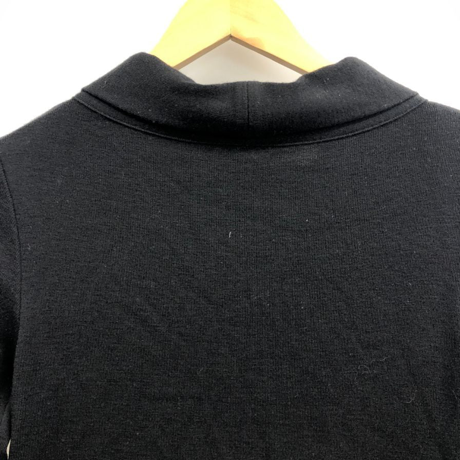 美品◆フォクシ―ニューヨーク ニット 37123 オフタートルネック ウール 肩パッド付 ブラック サイズ38 FOXEY NEWYORK 【AFB10】