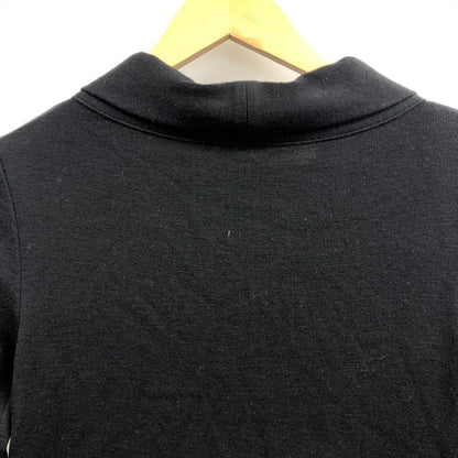 美品◆フォクシ―ニューヨーク ニット 37123 オフタートルネック ウール 肩パッド付 ブラック サイズ38 FOXEY NEWYORK 【AFB10】