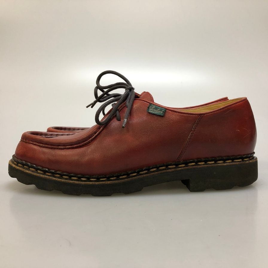 パラブーツ レザーシューズ ミカエル チロリアン リスレザー ルージュ レッド メンズ サイズ40.5 PARABOOT MICHAEL ビジネスシューズ 約25.0cm【LA】【中古】