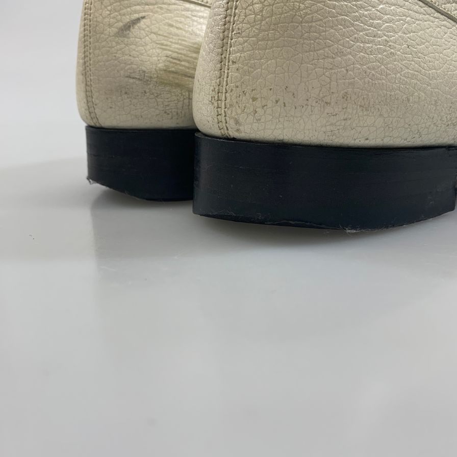 ジェイエムウエストン シグネチャー ローファー 180 グレインレザー ホワイト サイズ7E メンズ J.M.WESTON 約26.5cm【AFC7】