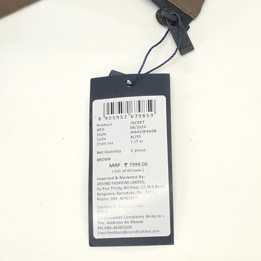 新品同様◆アロー ニューヨーク 中綿ジャケット カーキ メンズ サイズXL ARROW NEW YORK 【AFA4】