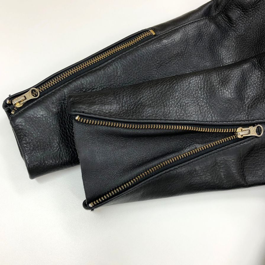 中古■バンソン レザージャケット シングル ライダース TYPE-B 牛革 カウレザー ブラック メンズ サイズ34 Vanson 【AFG1】