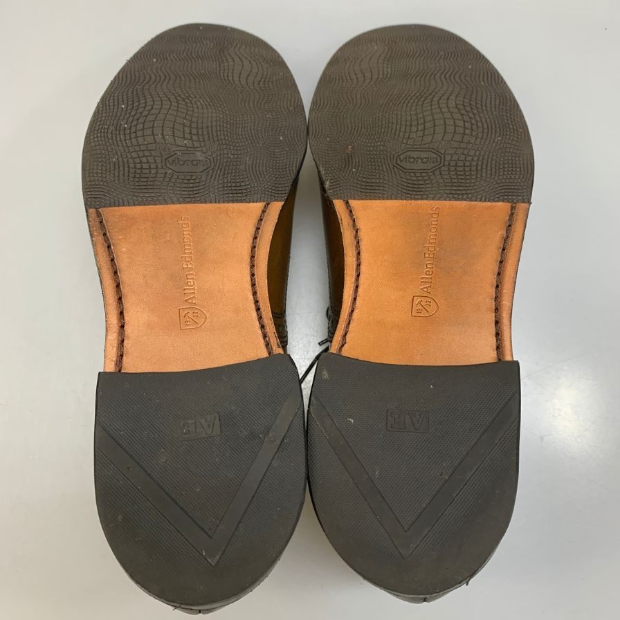 アレンエドモンズ レザーシューズ ストランド セミブローグ カーフ ブラウン サイズUS7.5 ALLEN EDMONDS Strand ビジネスシューズ 約25.5cm【LA】【中古】