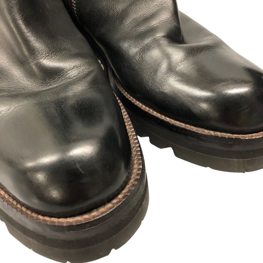 ニル アドミラリ ブーツ サイドジップ 本革 レザー ビブラム ソール ブラック メンズ サイズ41 nil admirari 約25.5cm【AFC29】