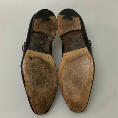 クロケット＆ジョーンズ レザーシューズ セイモア ダブルモンク ブラック サイズUK6.5D CROCKETT&JONES 約25.0cm【PTM5】