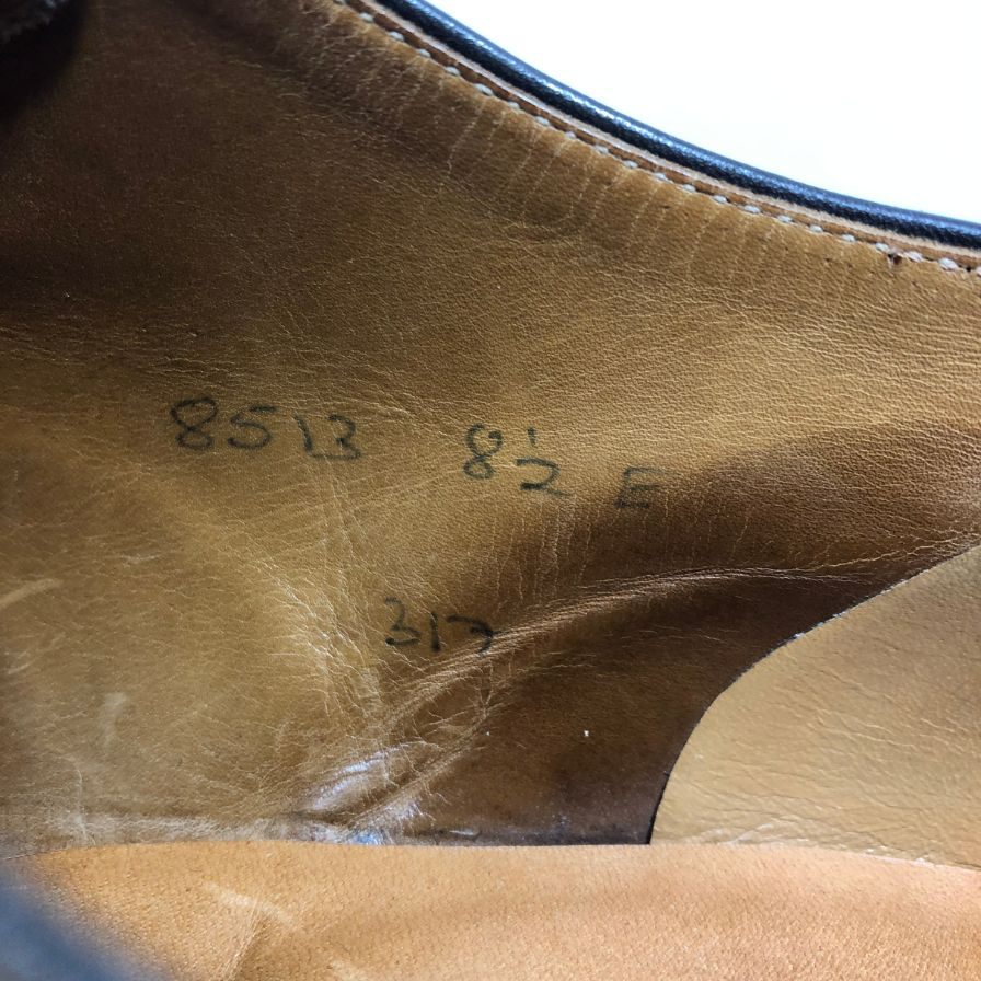 クロケット＆ジョーンズ レースアップシューズ スプリットトゥ  Uチップ ブラウン サイズ8.5E CROCKETT&JONES ビジネスシューズ 約28.0cm【LA】【中古】