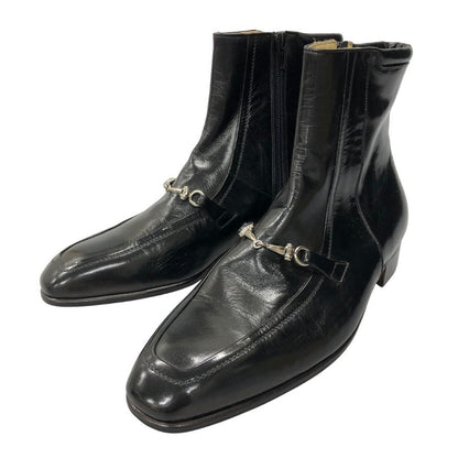 ネッツーノ レザーブーツ ビット ブラック メンズ サイズ8 nettuno 約26.5cm【AFC40】